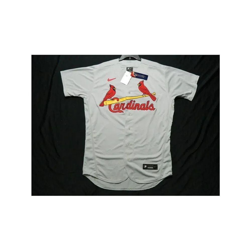 Authentic St. Louis Cardinals Elite Flex Base Road Gray Jersey 40 Reg.$389